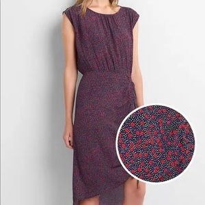 NWT Gap floral printed cap sleeve rouched midi